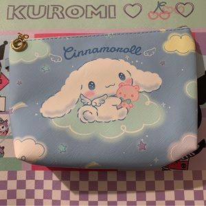 Cinnamoroll Baby Blue Cloud-Themed Zip Bag NWOT
